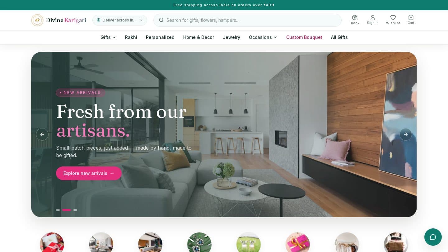 Divine Karigari — A gifting marketplace with a full commerce back office